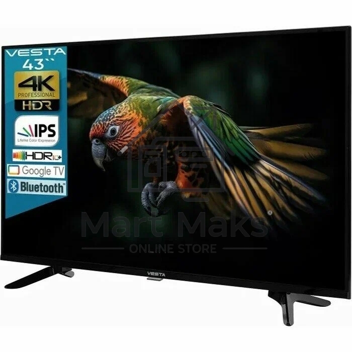 Телевизор Vesta 43'' 43V3500 черный UHD GoogleTV 2/16Gb