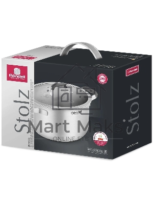 Кастрюля Rondell Stolz RDS-1753, 3.2л, 20см, с крышкой, сталь