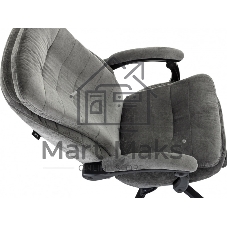 Кресло руководителя Бюрократ T-9950MSG-F Fabric серый Light-19, крестов. пластик, подст. для ног