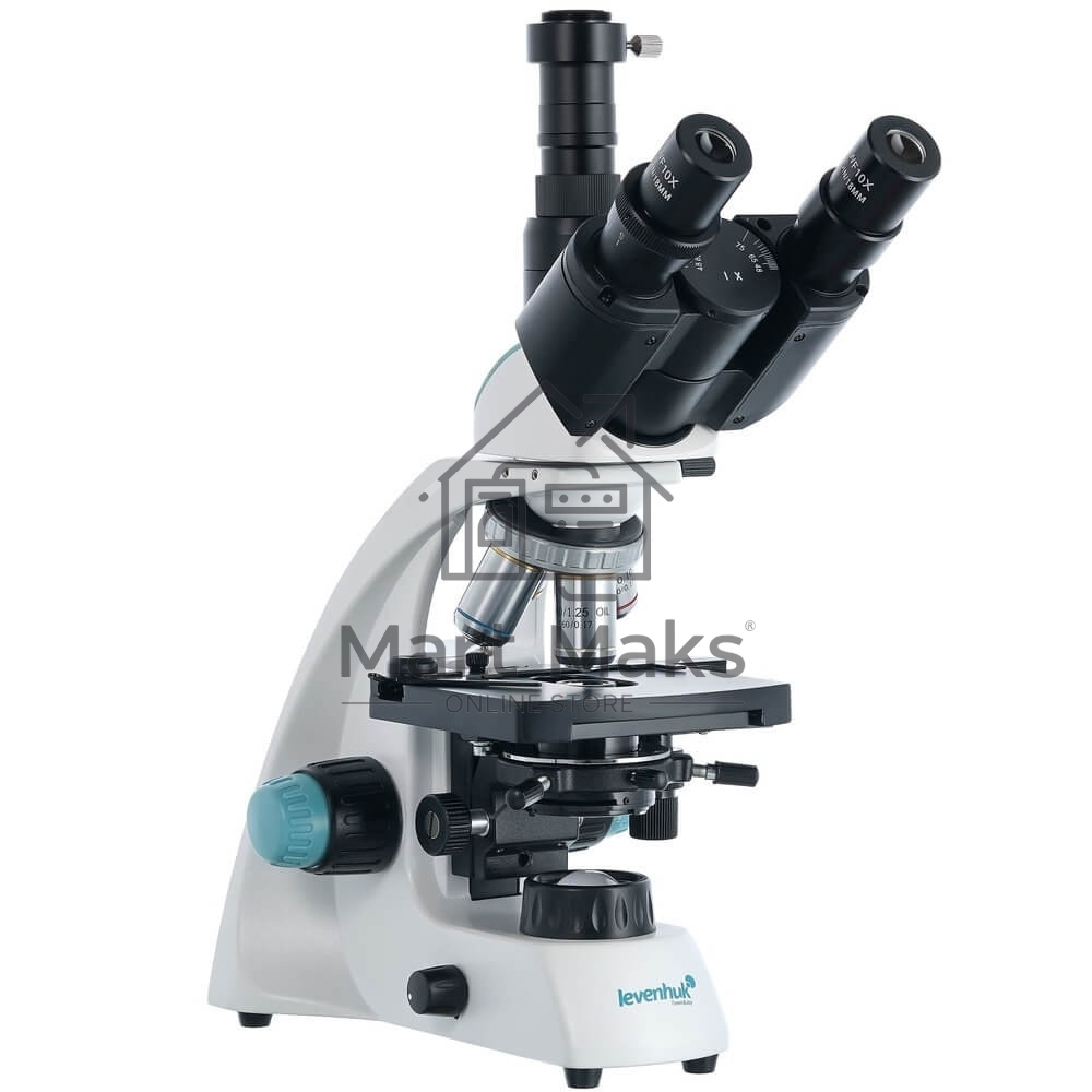 Микроскоп Levenhuk D400T цифровой тринокуляр 401000x на 4 объектива белый/зеленый