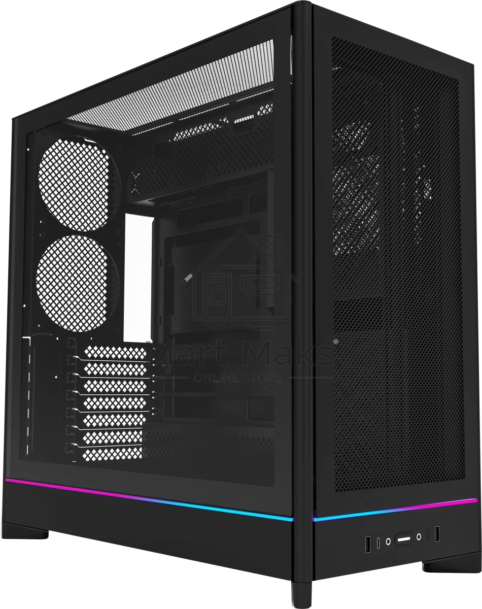 Компьютерный корпус Montech HS01 черный без БП ATX 2xUSB 3.0 1xUSB3.1 audio bott PSU