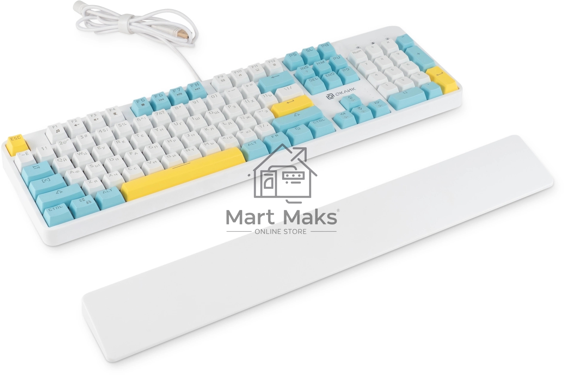 Клавиатура Oklick K951X (1901079) проводная, USB, белый