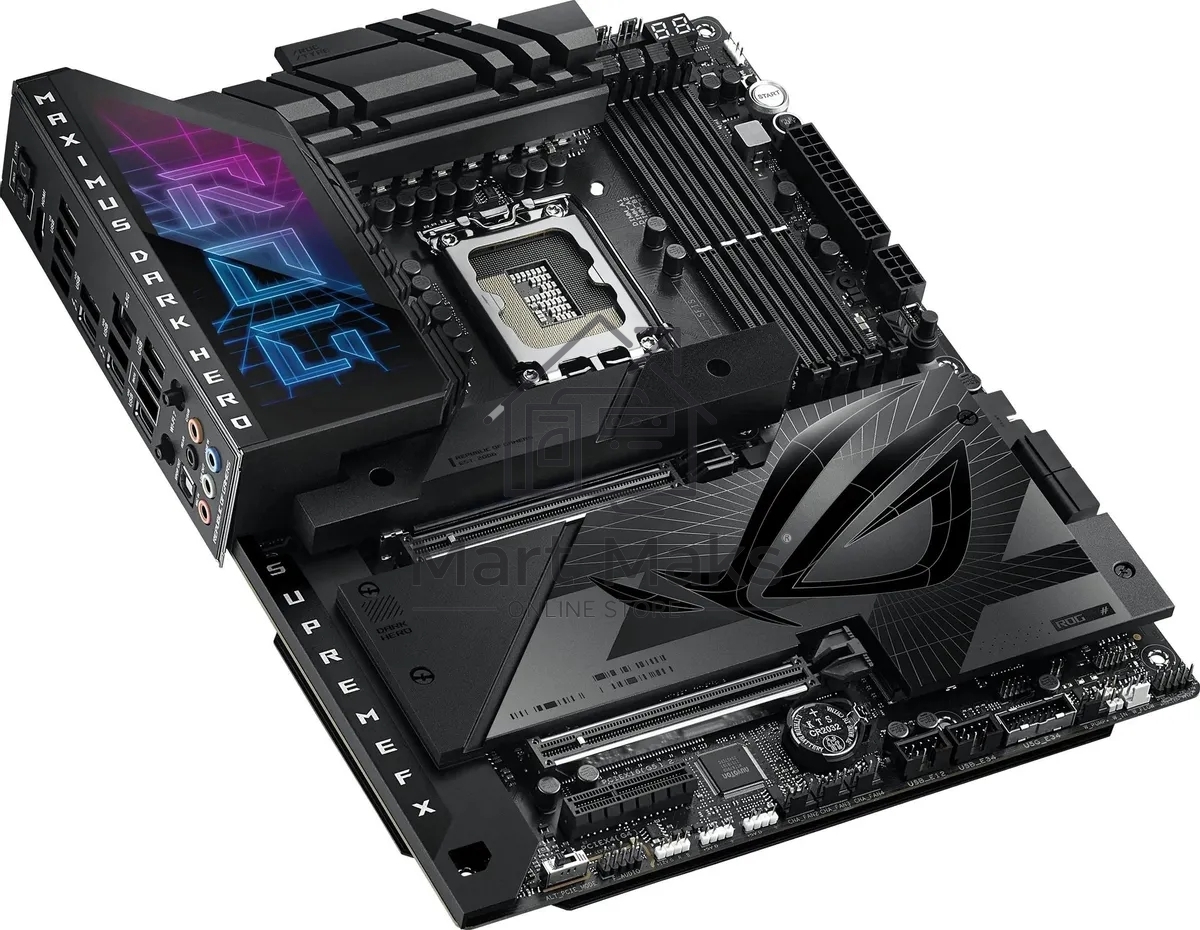 Материнская плата ASUS ROG MAXIMUS Z790 DARK HERO, LGA 1700, Intel Z790, 4xDDR5, 4xSATA, 5xM.2, 1xPCIe 5.0 x8, 1xPCIe 5.0 x16, 1xHDMI, 2xUSB-C 3.2 Gen 2, 1x 2.5Gb LAN, 4xUSB-A 3.2 Gen 1, 5xUSB-A 3.2 Gen 2, 5x3.5 мм, 7.1, Standard-ATX