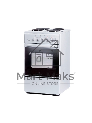 Плита электрическая Лада Nova AE 14027 W белый, конфорок 4 электрических, духовка 50 л, 50 см x 85 см x 60 см