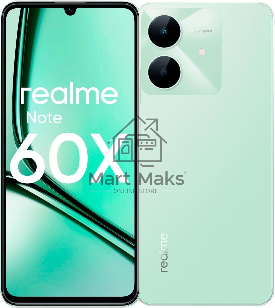 Смартфон Realme Note 60х RMX3938 4/128Gb зеленый