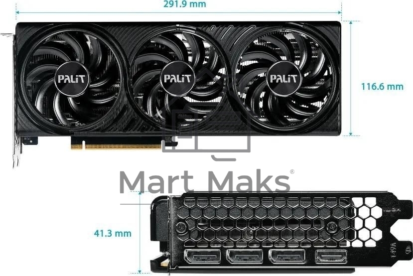 Видеокарта Palit PCI-E 5.0 RTX5060Ti INFINITY 3 OC NVIDIA GeForce RTX 5060TI 16Gb 128bit GDDR7 2407/28000 HDMIx1 DPx3 HDCP Ret