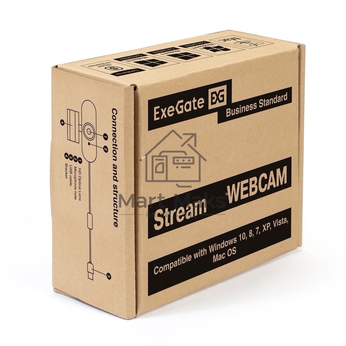 Веб-камера ExeGate EX287383RUS Stream HD 4000 4K UHD T-Tripod (матрица 1/3