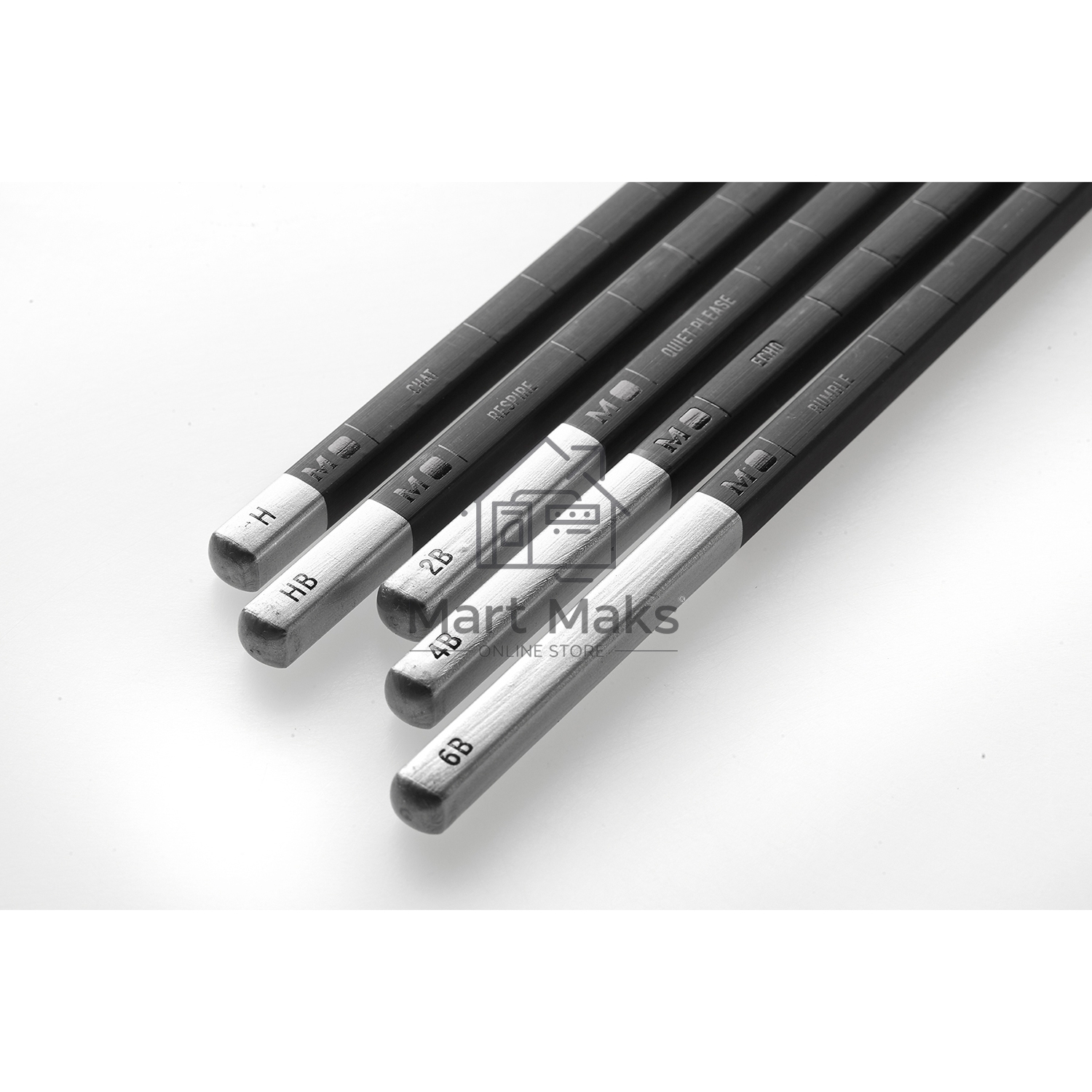 Набор карандашей чернографитных Moleskine DRAWING SET EW7P05GPHA мет.кор. 5 кар.H/HB/2B/4B/6B