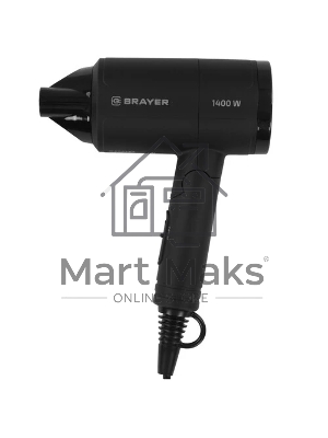 Фен BRAYER BR3040 черный, 1400 Вт, компактный