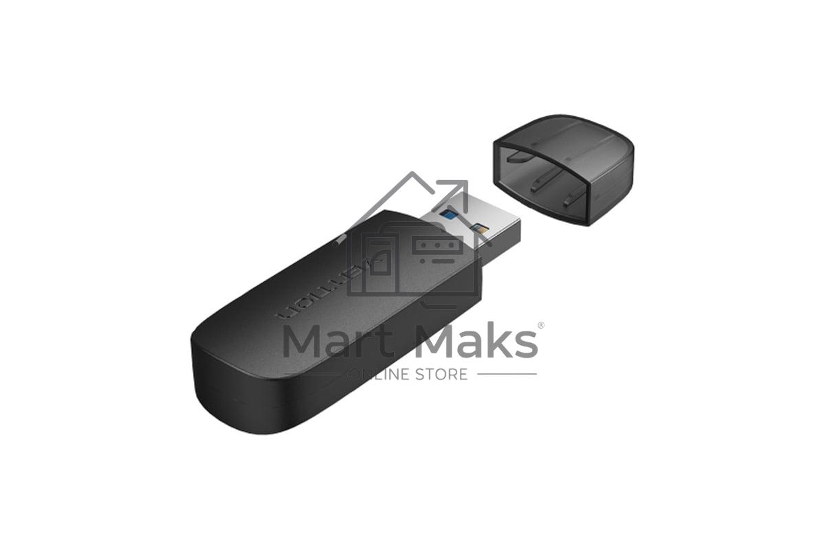 Кард-ридер Vention CLGB0/черный/SD,SDHC,SDXC,TF,micro-SD,micro-SDXC,miсro-SDHC/USB 3.0/пластик