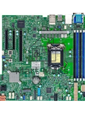 Материнская плата SuperMicro MBD-X12STH-F-B, LGA1200, Intel C256, 4xDDR4, 1xPCIe 4.0 x16, 2xPCIe 4.0 x4, 8xSATA, 1xM.2, 2xDOM, 2xLAN, 1xRJ45, 1xVGA, 3xUSB 3.2 Gen1 (внутренние), 4xUSB 2.0 (внутренние), mATX