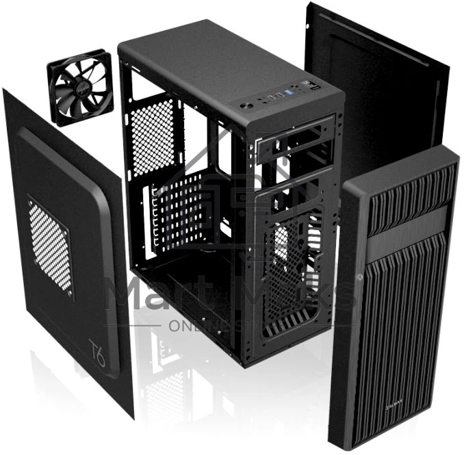 Компьютерный корпус Zalman ZM-T6 черный без БП ATX 1xUSB2.0 1xUSB3.0 audio bott PSU