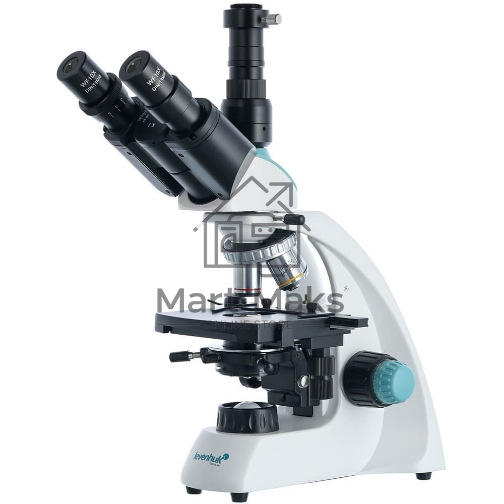 Микроскоп Levenhuk D400T цифровой тринокуляр 401000x на 4 объектива белый/зеленый