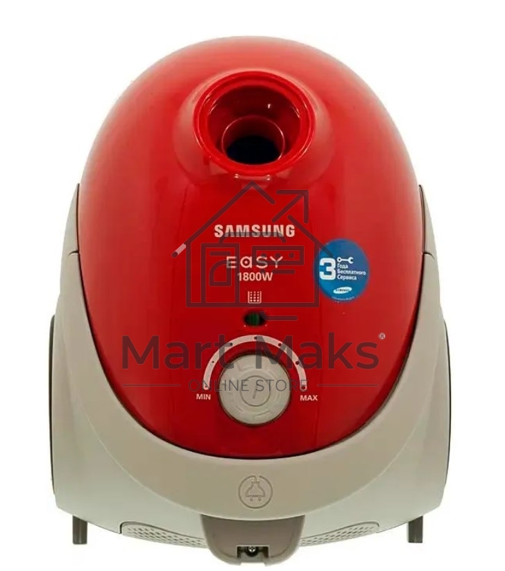Пылесос Samsung VCC5251V3R 1800Вт, красный 410/1800 Вт, уборка сухая, пылесборник мешок, контейнер 2л