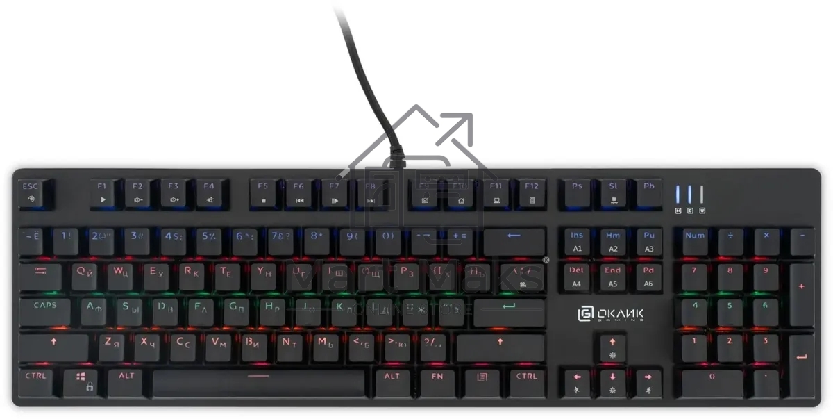 Клавиатура Oklick 990 G2 (1875240) проводная, USB, черный