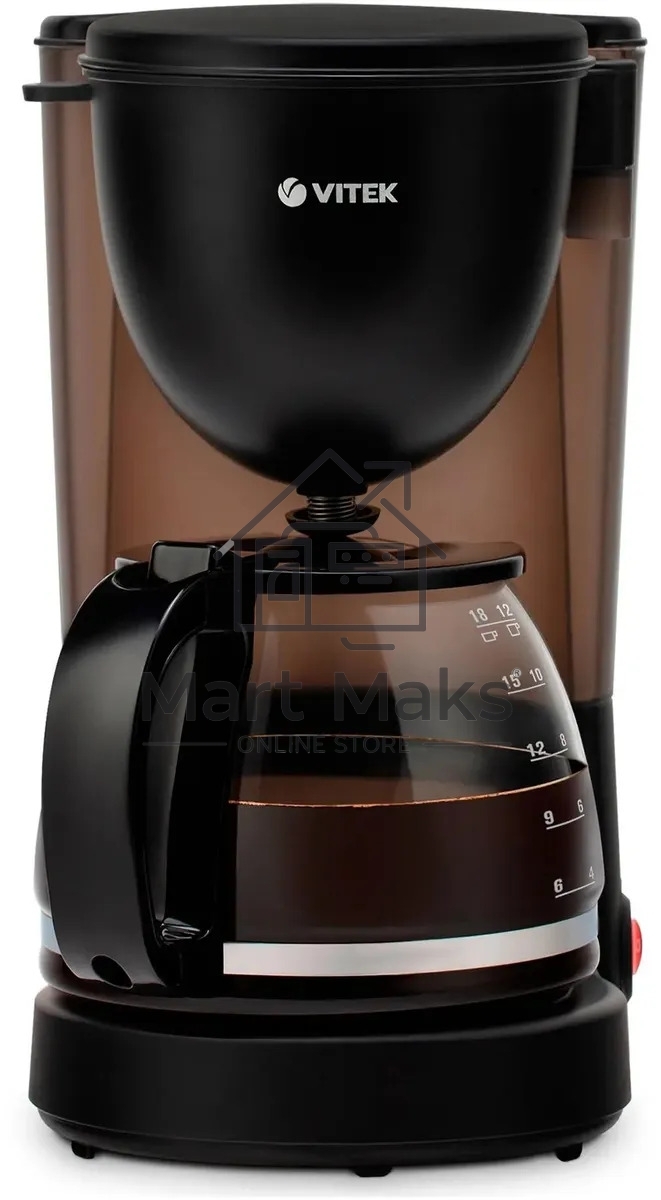 Кофеварка капельная Vitek Prive VT-8380 черный, исп. кофе - молотый, 1.25 л, 600 Вт