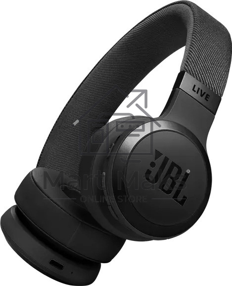 Беспроводные/проводные наушники JBL Live 670NC черный, накладные, Bluetooth + проводной, адаптивное шумоподавление, быстрая зарядка