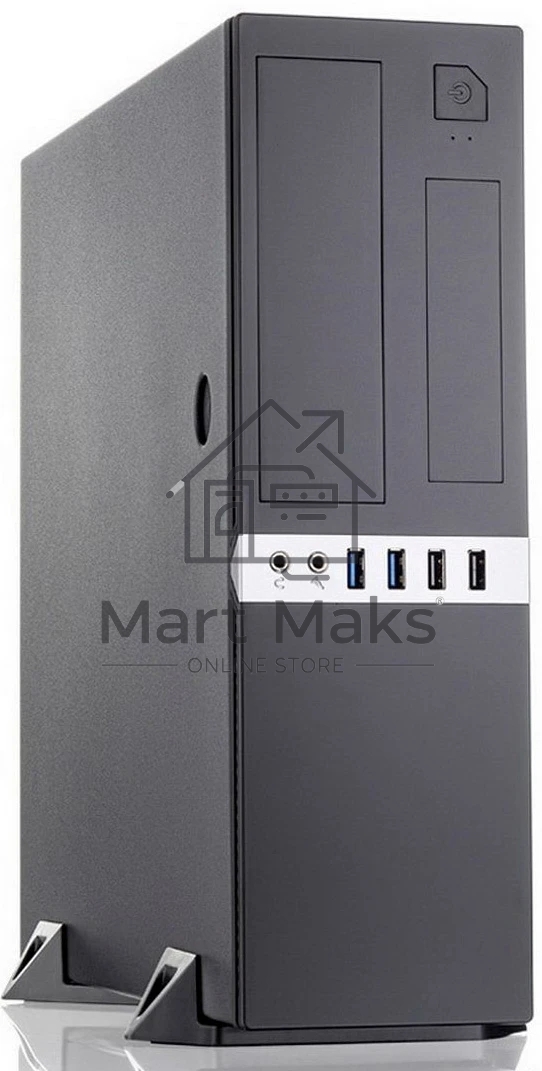 Компьютерный корпус без блока питания/ Case Foxline mATX Desktop w/o PSU, 2xUSB3.0, 2xUSB2.0, toolless, Black, 8cm. fan, no powercord