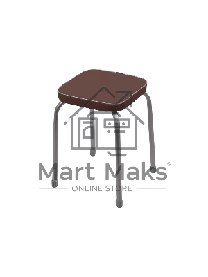 Табурет НИКА Фабрик-3 ТФ03/К коричневый,квадрат,32х32см