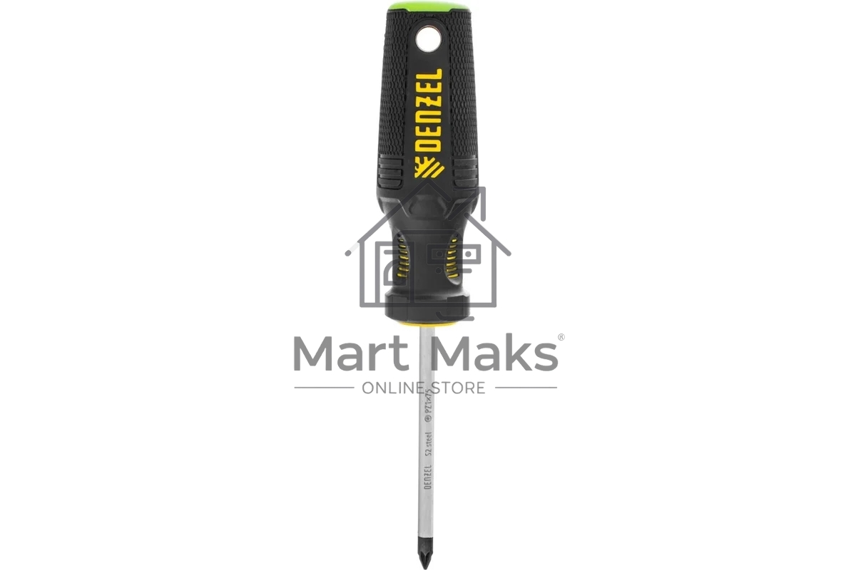 Отвертка Denzel PZ1x75 мм, S2, 3к рукоятка