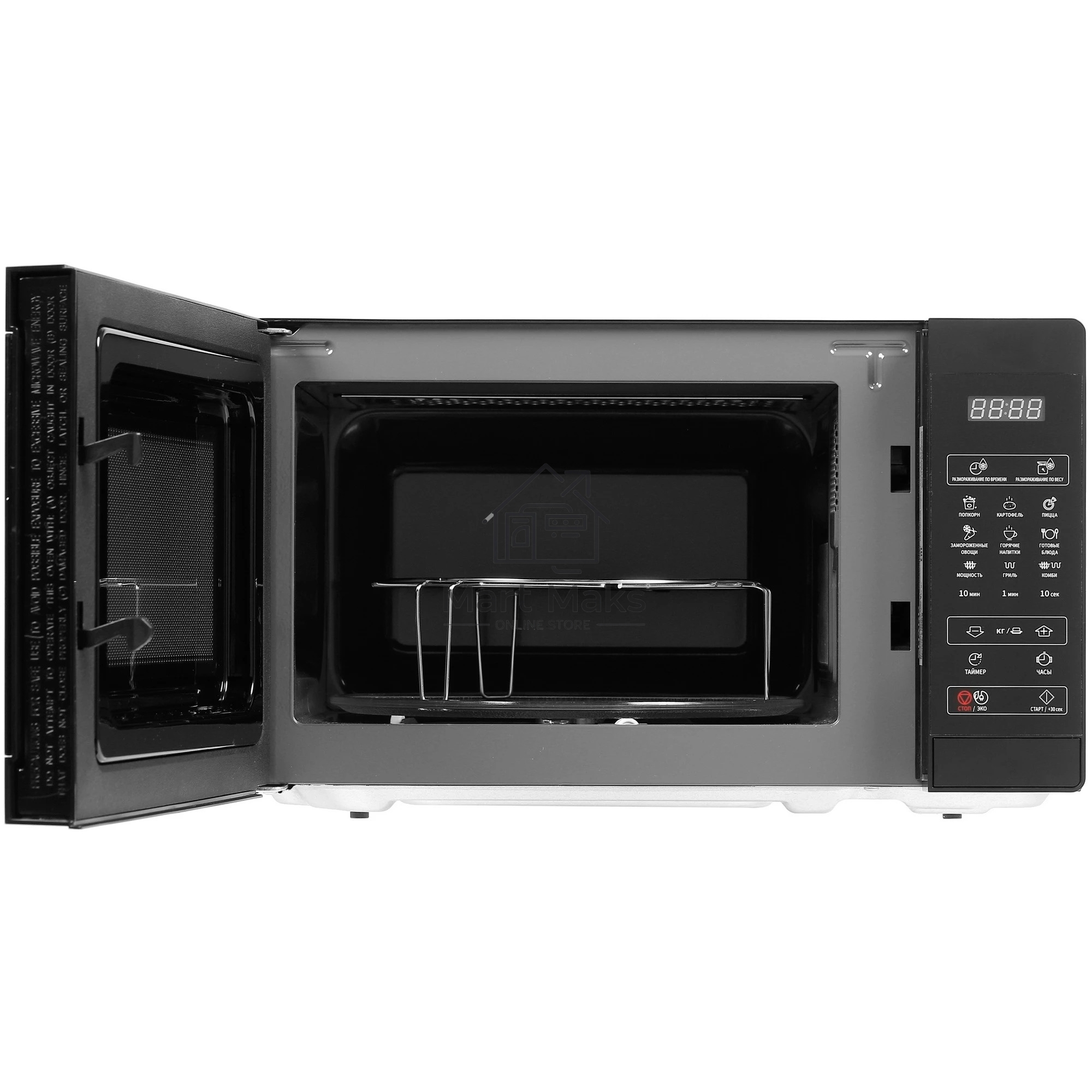 Микроволновая печь Sharp R-6800RK черный, 20 л, 800 Вт, переключатели - сенсор