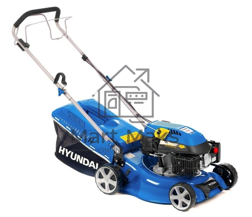 Бензиновая газонокосилка HYUNDAI L 4310S двигатель HYUNDAI ICV150,4-х такт, 3,5 л.с./149 см3, 43 см, 225-75 мм, 32 кг