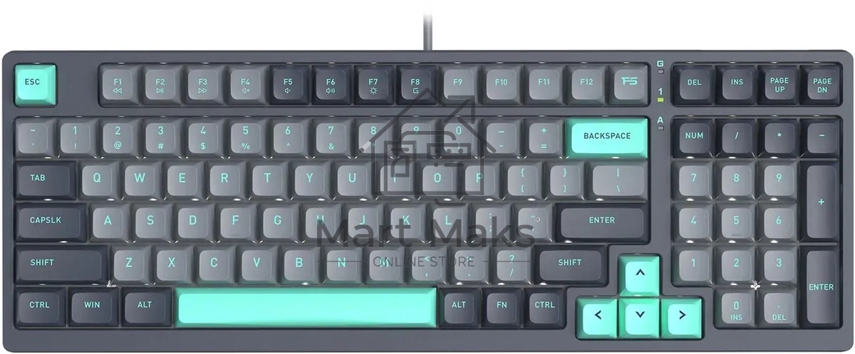 Клавиатура A4Tech Fstyler FS300 механическая черный/серый USB for gamer LED (FS300 PANDA ROCK)