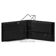 Кошелек мужской Piquadro Black Square PU1392B3R/N, натур.кожа, черный