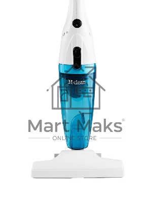 Пылесос вертикальный/ручной H-clean HVC 101 белый/голубой, питание от сети, 225 Вт, уборка сухая, пылесборник 0.8 л
