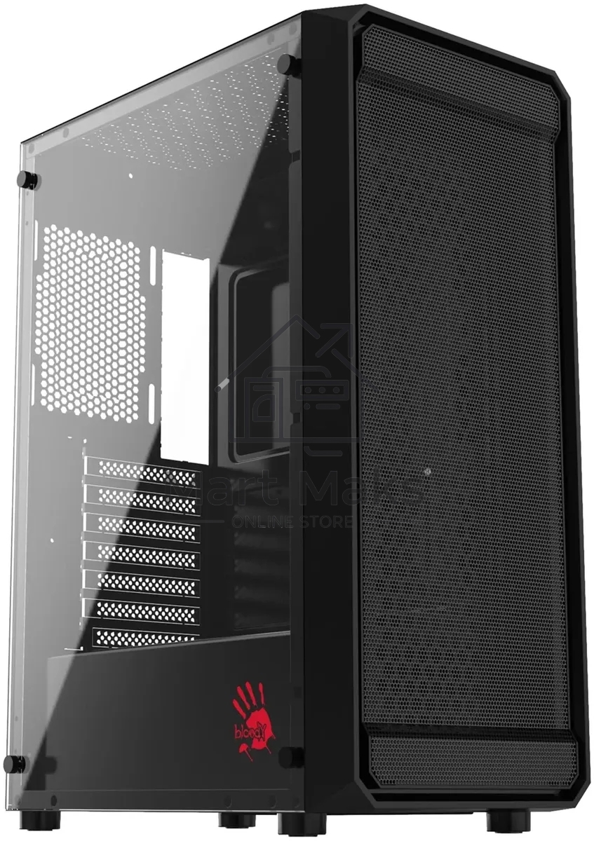Компьютерный корпус Bloody BD-CC114 черный без БП ATX 8x120mm 1xUSB2.0 1xUSB3.0 audio bott PSU