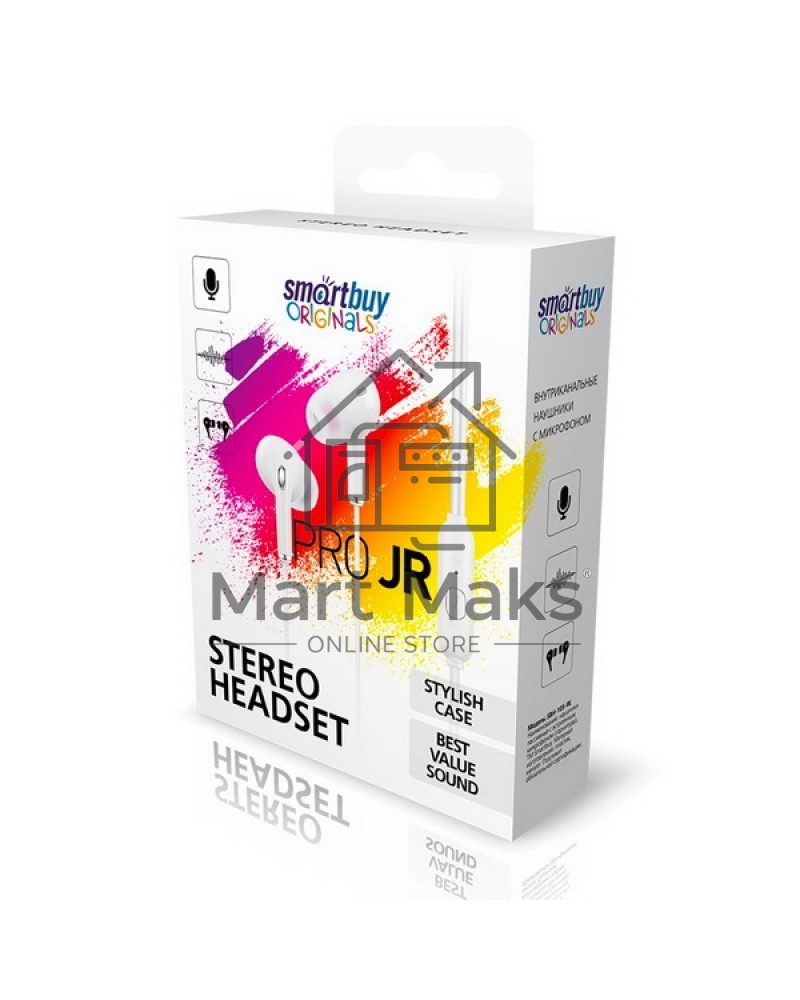 Внутриканальная гарнитура Smartbuy Pro JR, белая (SBH-105-W)