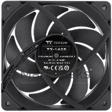 Вентилятор для корпуса Thermaltake Toughfan 14 Pro черный (2 шт.), 140 мм, 500-2000 об/мин, 31.6 дБ, 4 pin PWM, без подсветки