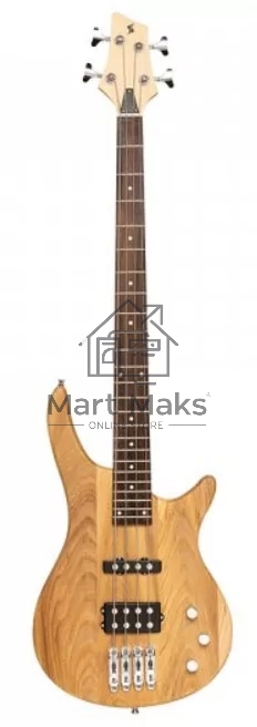 Бас-гитара STAGG SBF-40 NAT 4-х струнная форма Fusion, корпус массив ясеня, гриф твердый клен, накладка грифа палисандр, 24 лада, мензура 867 мм, колки литые, хромированные, звукосниматели 1xJB, 1xMM, регуляторы 2x громкости, 1x тона, цвет натуральный