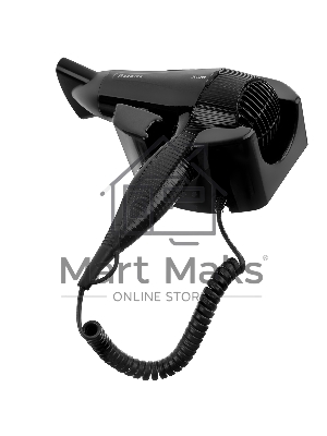 Фен настенный BRAYER BR3021BK, 2000, 2 скор, 2 реж нагрева, концентратор, холод, 1,8 м,