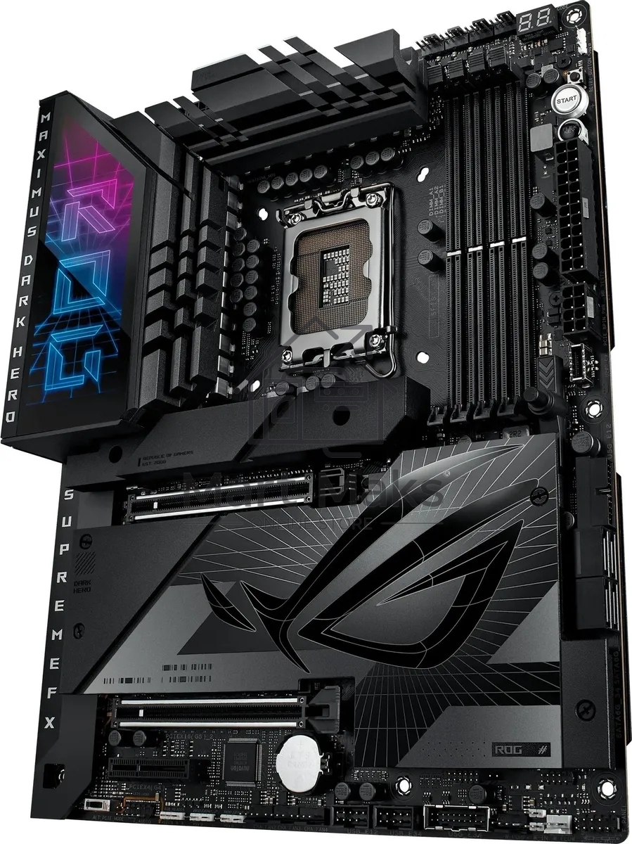Материнская плата ASUS ROG MAXIMUS Z790 DARK HERO, LGA 1700, Intel Z790, 4xDDR5, 4xSATA, 5xM.2, 1xPCIe 5.0 x8, 1xPCIe 5.0 x16, 1xHDMI, 2xUSB-C 3.2 Gen 2, 1x 2.5Gb LAN, 4xUSB-A 3.2 Gen 1, 5xUSB-A 3.2 Gen 2, 5x3.5 мм, 7.1, Standard-ATX