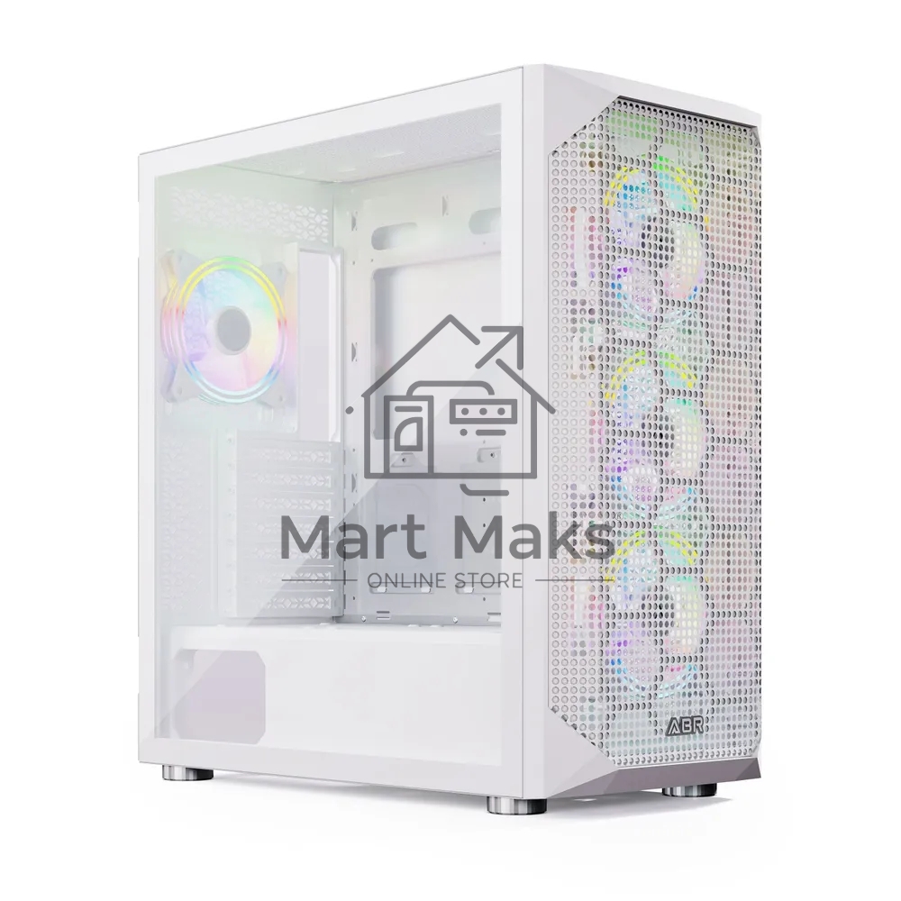 Компьютерный корпус ABR Quantum White (1*USB Type-C, 2*USB 2.0, HD Audio, 4xRGB Fan, ATX, E-ATX)