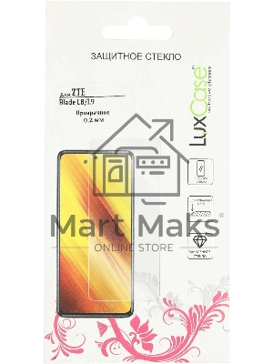 Защитное стекло для экрана LuxCase для ZTE Blade L8/L9 100 х 180 мм, прозрачный, 1 шт, прозрачный 83244