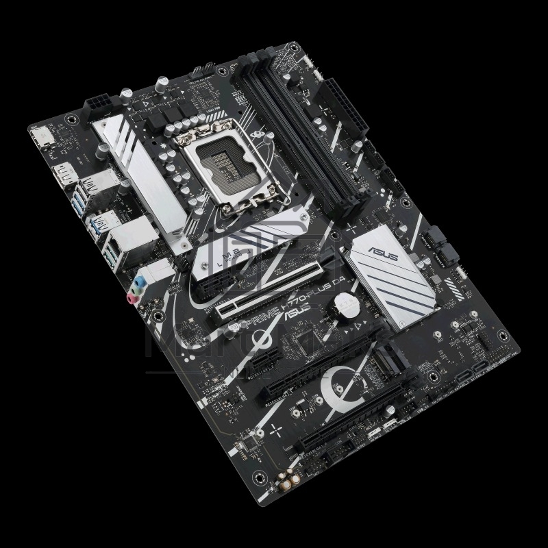Материнская плата ASUS PRIME H770-PLUS D4, LGA1700, Intel H770, 4xDDR4, 4xSATA, 4xM.2, 1xPCIe 5.0 x16, 2xPCIe 4.0 x16, 2xPCIe x1, 1xDP, 1xHDMI, 1x2.5Gb LAN, 2xUSB-A 10Gbps, 3xUSB-A 5Gbps, 2xUSB-A 2.0, 1xUSB-C 10Gbps, 3x3.5 мм, 7.1, ATX