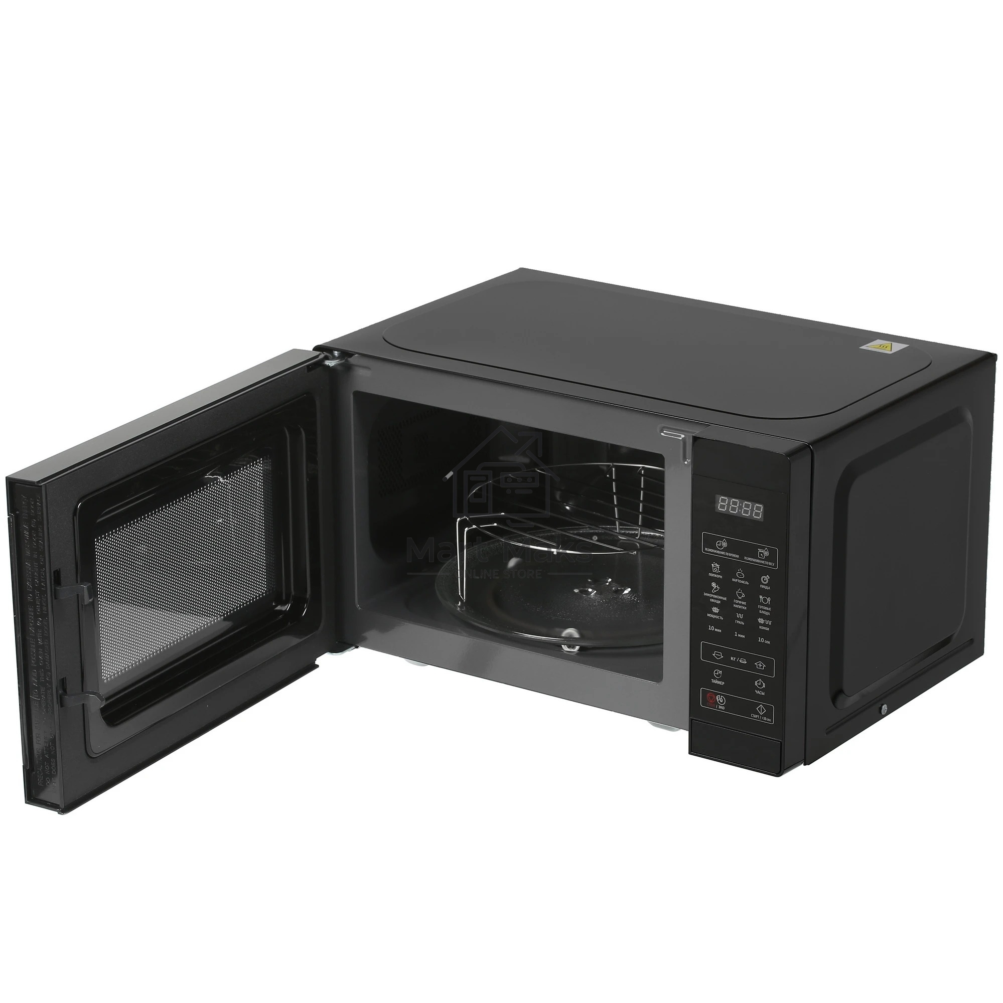 Микроволновая печь Sharp R-6800RK черный, 20 л, 800 Вт, переключатели - сенсор