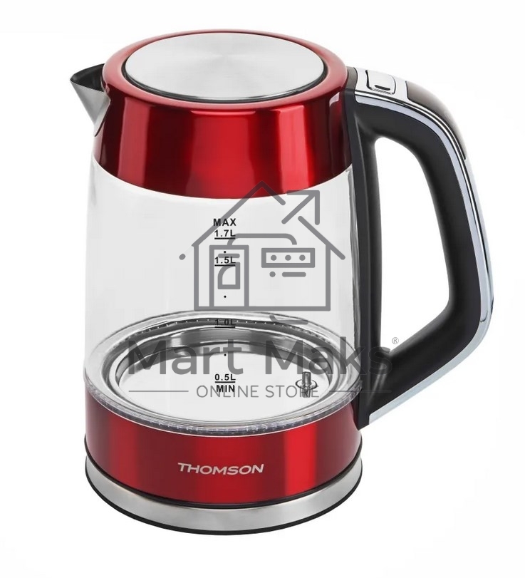 Чайник Thomson K20ES-2001 GLASS 1.7L RED