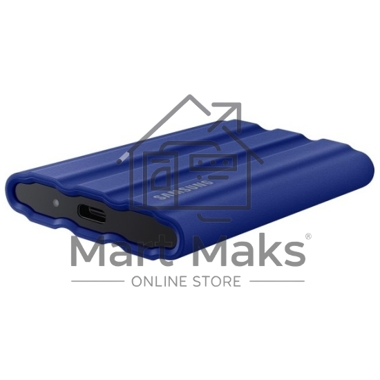 Накопитель Samsung External SSD T7 Shield, 2TB, Type C-to-C/A, USB 3.2 Gen2, R/W 1050/1000MB/s, IP65, 88x59x13mm, 98g, Blue (12 мес.)
