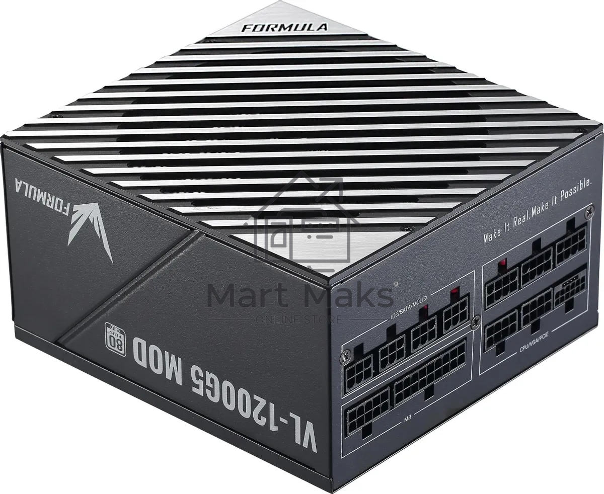 Блок питания Aerocool / Formula ATX 1200W VL-1200G5 MOD Gen5 RTL, 1200Вт, 80 PLUS Gold, 140мм, модульный, серый и черный