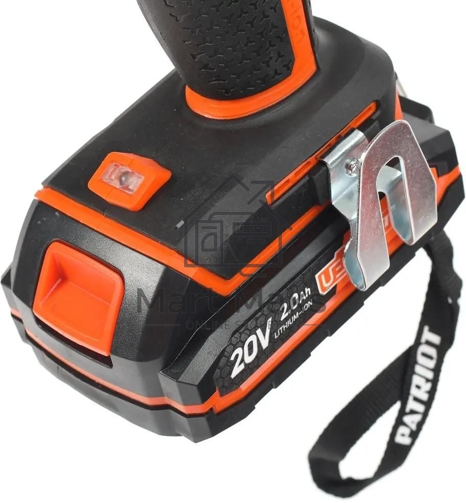 Дрель-шуруповерт аккумуляторная Patriot BR 203UES, Аккумуляторная, 20В, 2 АКБ, Кейс