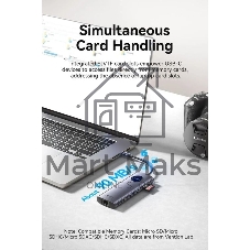 USB-концентратор Vention TQUHB, USB Type-C, USB 2.0/HDMI/RJ-45/SD/USB 3.0, USB Type-C