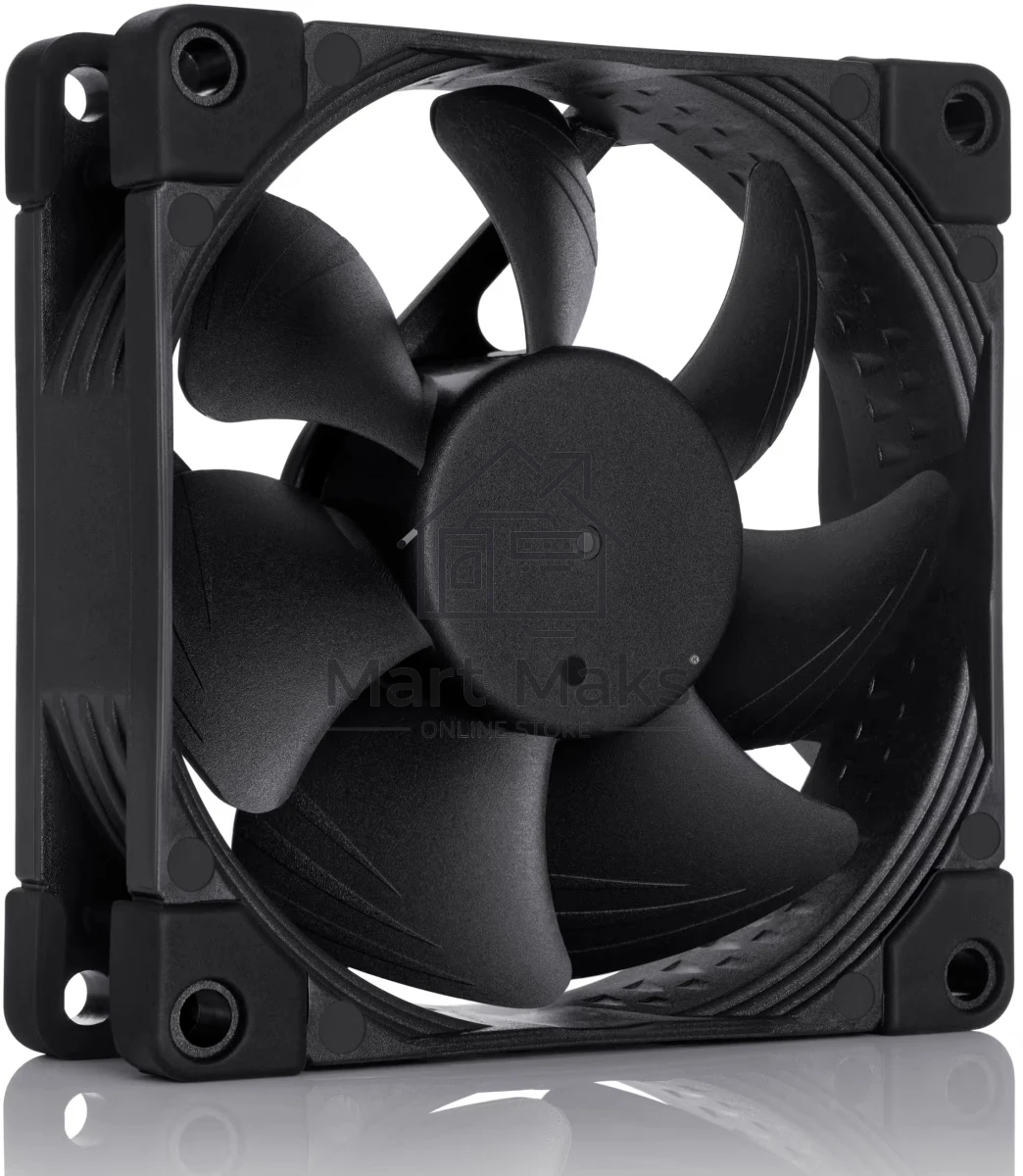 Вентилятор корпусной Noctua NF-A8 PWM chromax черный, 80 мм, 450-2200 об/мин, 13.8-17.7 дБ, 4 pin PWM, без подсветки