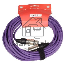 Микрофонный кабель FORCE FMC-05/10 VT XLR (F)- XLR(M), разъемы с никелевым корпусом и посеребренными контактами, 10 м, цвет фиолетовый