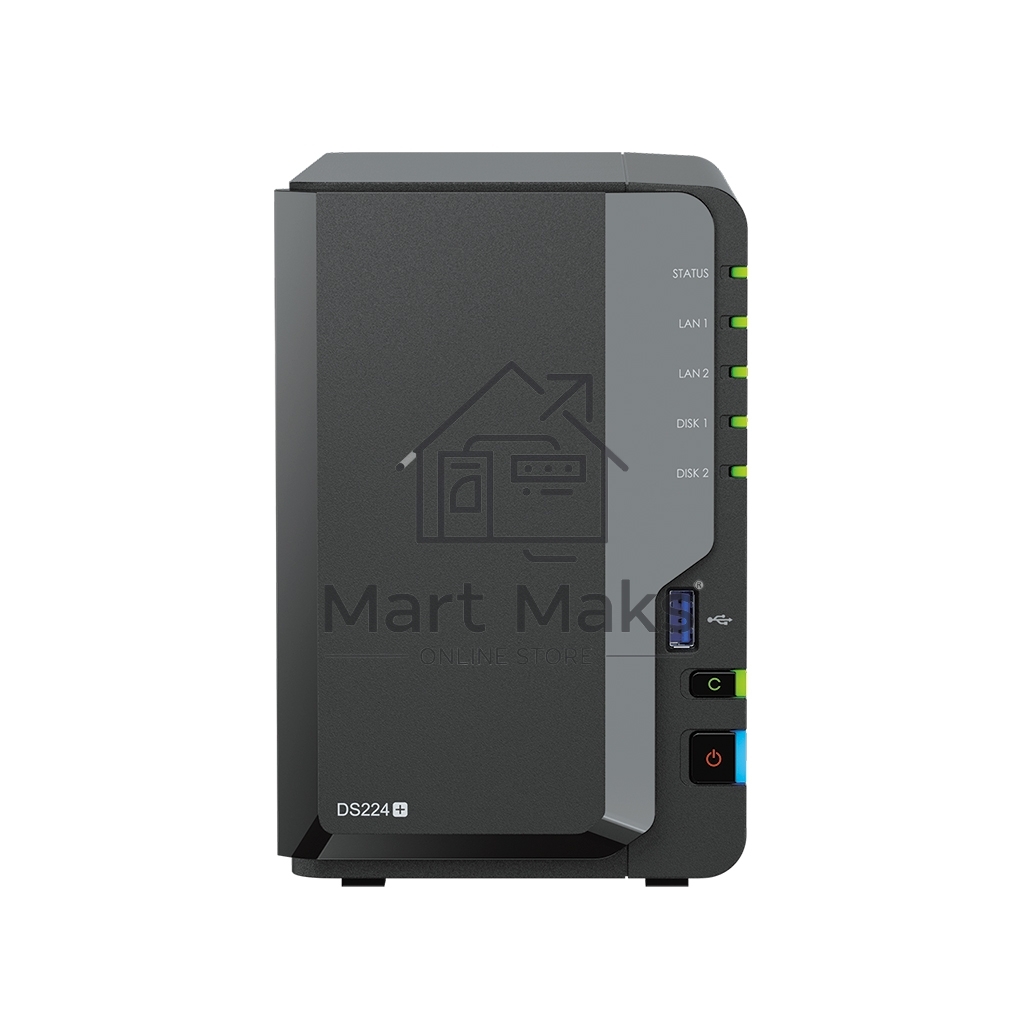 СХД настольное исполнение SYNOLOGY 2BAY NO HDD DS224+