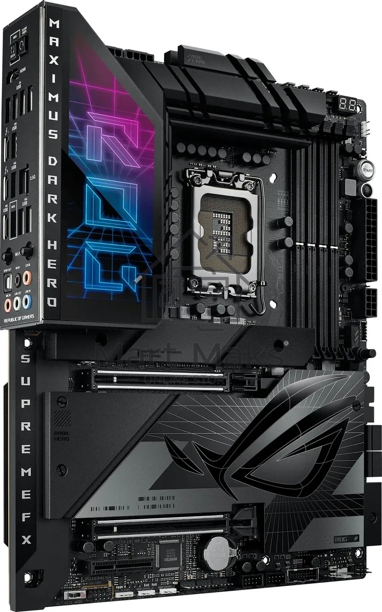 Материнская плата ASUS ROG MAXIMUS Z790 DARK HERO, LGA 1700, Intel Z790, 4xDDR5, 4xSATA, 5xM.2, 1xPCIe 5.0 x8, 1xPCIe 5.0 x16, 1xHDMI, 2xUSB-C 3.2 Gen 2, 1x 2.5Gb LAN, 4xUSB-A 3.2 Gen 1, 5xUSB-A 3.2 Gen 2, 5x3.5 мм, 7.1, Standard-ATX