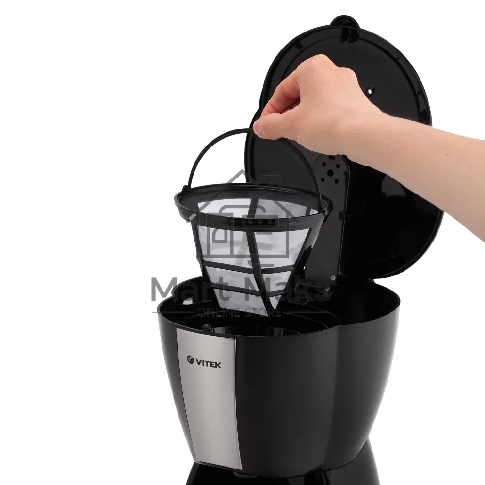 Кофеварка капельная Vitek Starlight VT-8385 (BK) черный, исп. кофе - молотый, 1.2 л, 980 Вт.