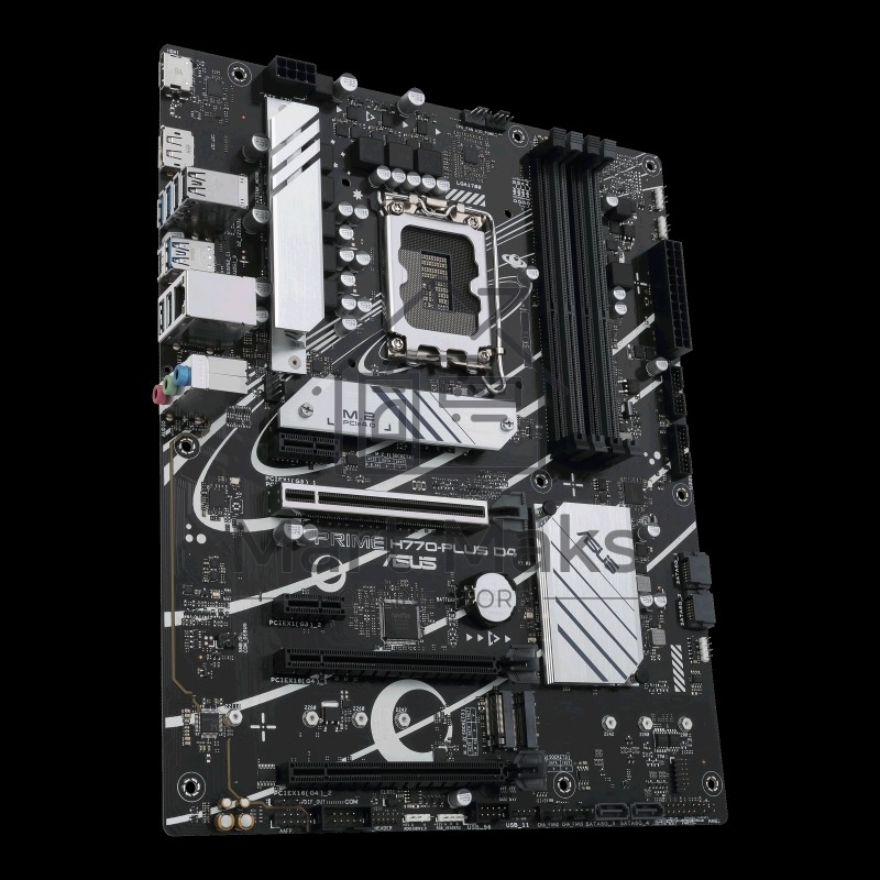 Материнская плата ASUS PRIME H770-PLUS D4, LGA1700, Intel H770, 4xDDR4, 4xSATA, 4xM.2, 1xPCIe 5.0 x16, 2xPCIe 4.0 x16, 2xPCIe x1, 1xDP, 1xHDMI, 1x2.5Gb LAN, 2xUSB-A 10Gbps, 3xUSB-A 5Gbps, 2xUSB-A 2.0, 1xUSB-C 10Gbps, 3x3.5 мм, 7.1, ATX
